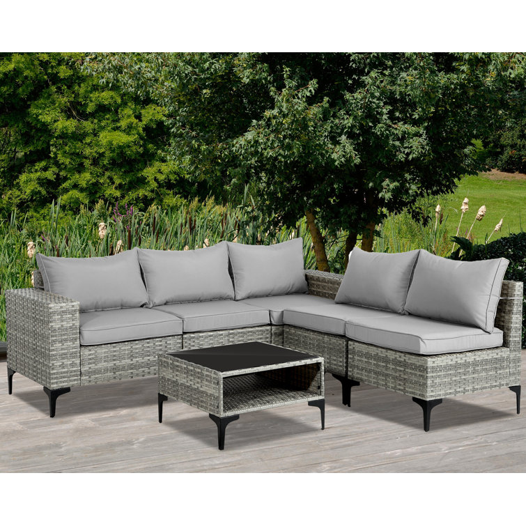 Wrought Studio Sundberg 6 Person Outdoor Seating Group with Cushions